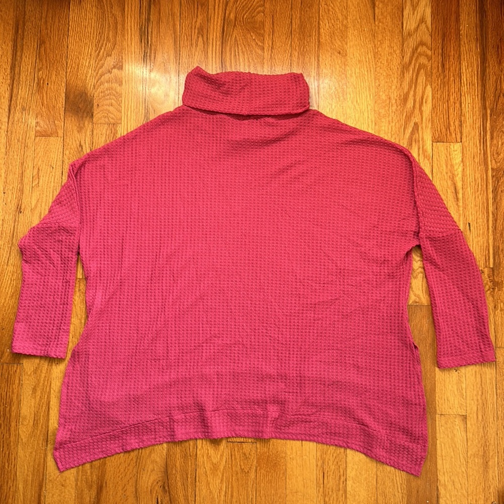 Oversized Waffle Knit Batwing Sweater - Picture 5 of 6